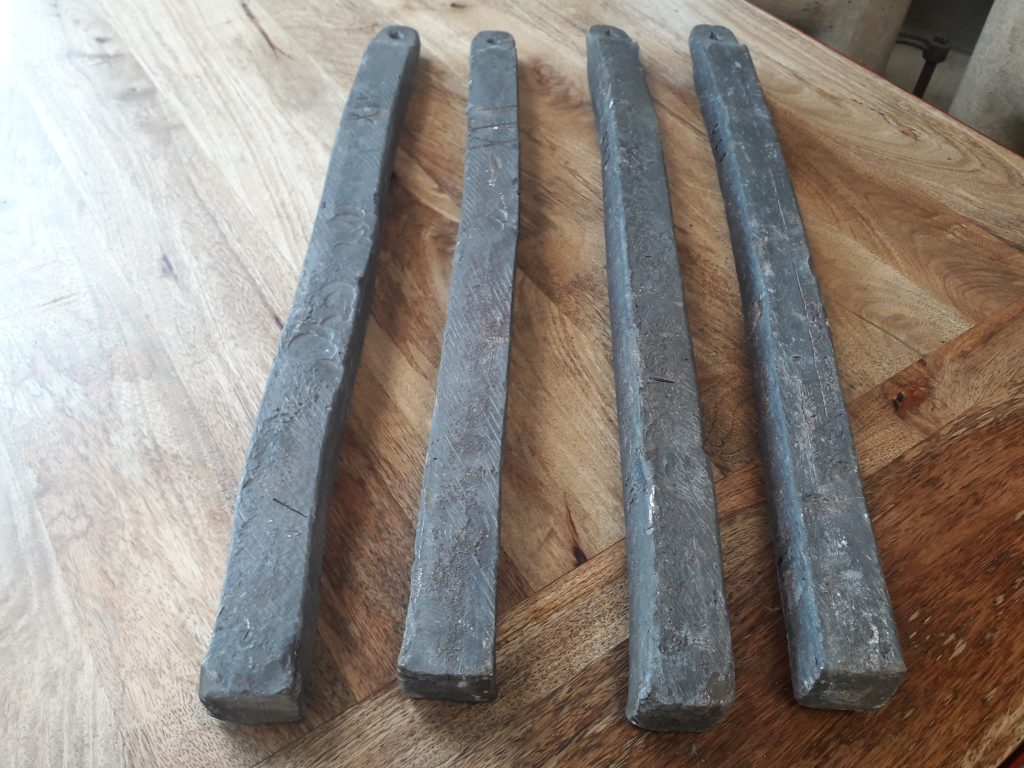 Batch of 4 Massive Reclaimed Antique Lead Sash Window Weights 14kg Each -  Roofing and Salvage Depot