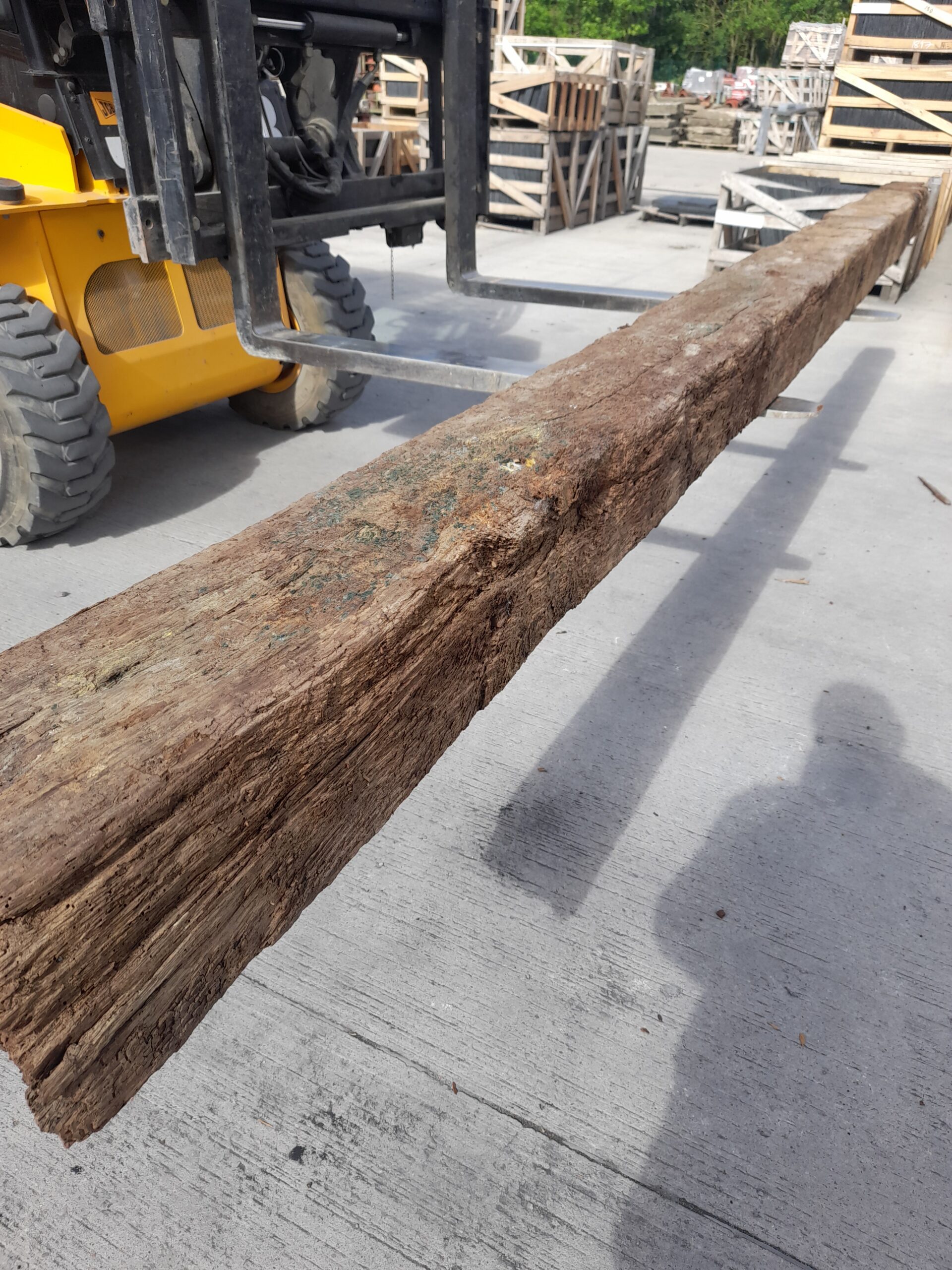 Reclaimed English Oak Beam Post Inglenook Bessemer 13ft Long Roofing