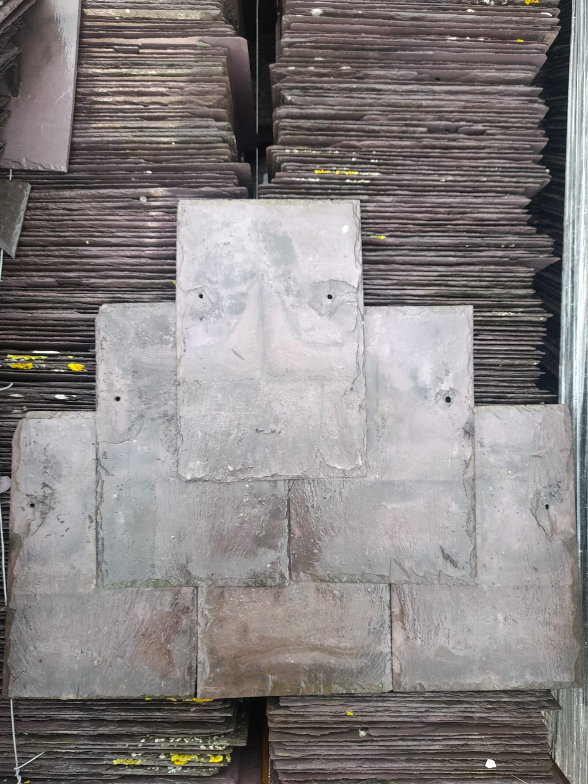 Reclaimed 12″ x 8″ Welsh Penrhyn Heather Purple Roofing Slate (per 100