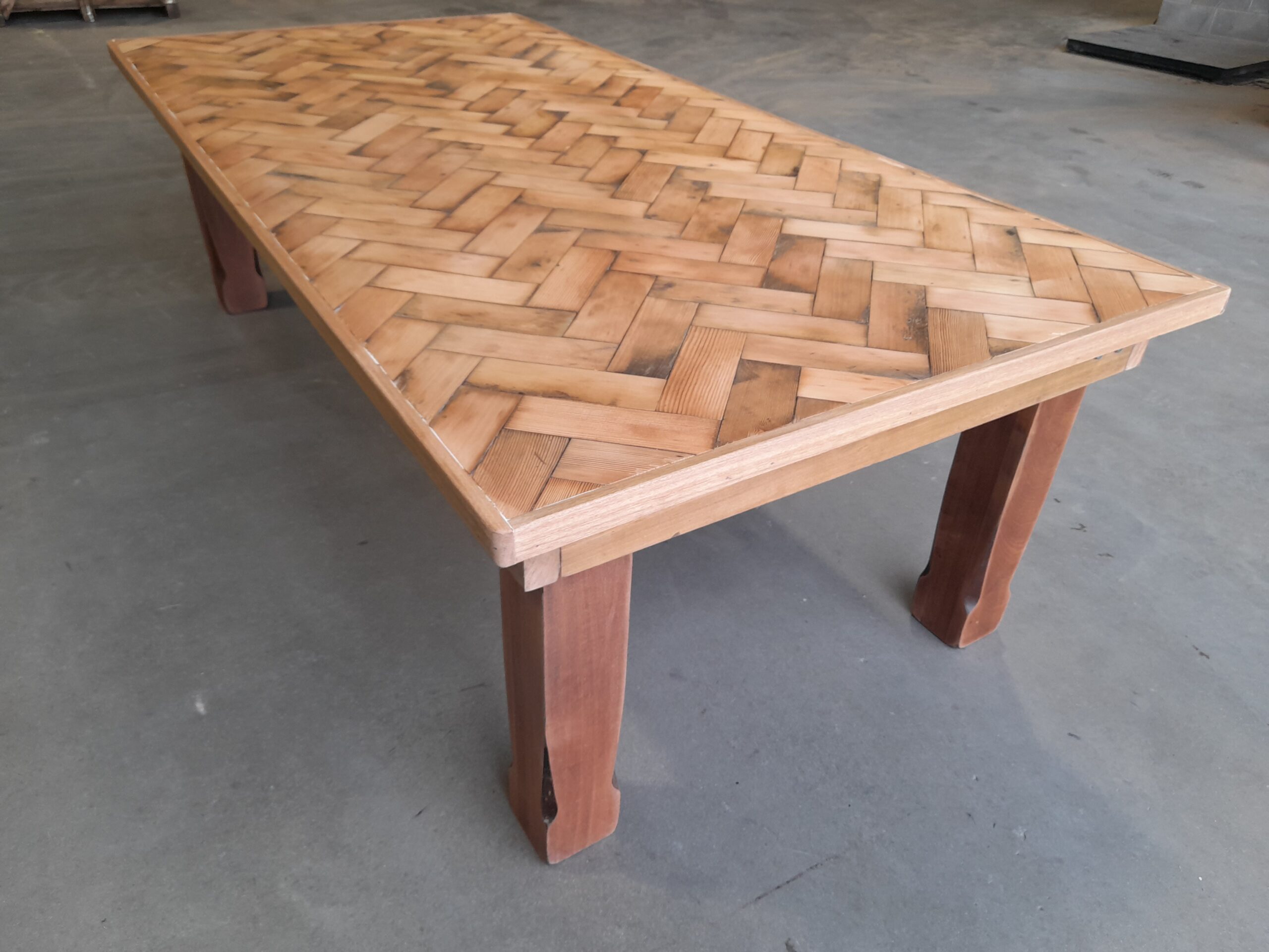 A Large Fabulous Bespoke Reclaimed Timber 8 Person Dining Table - 8