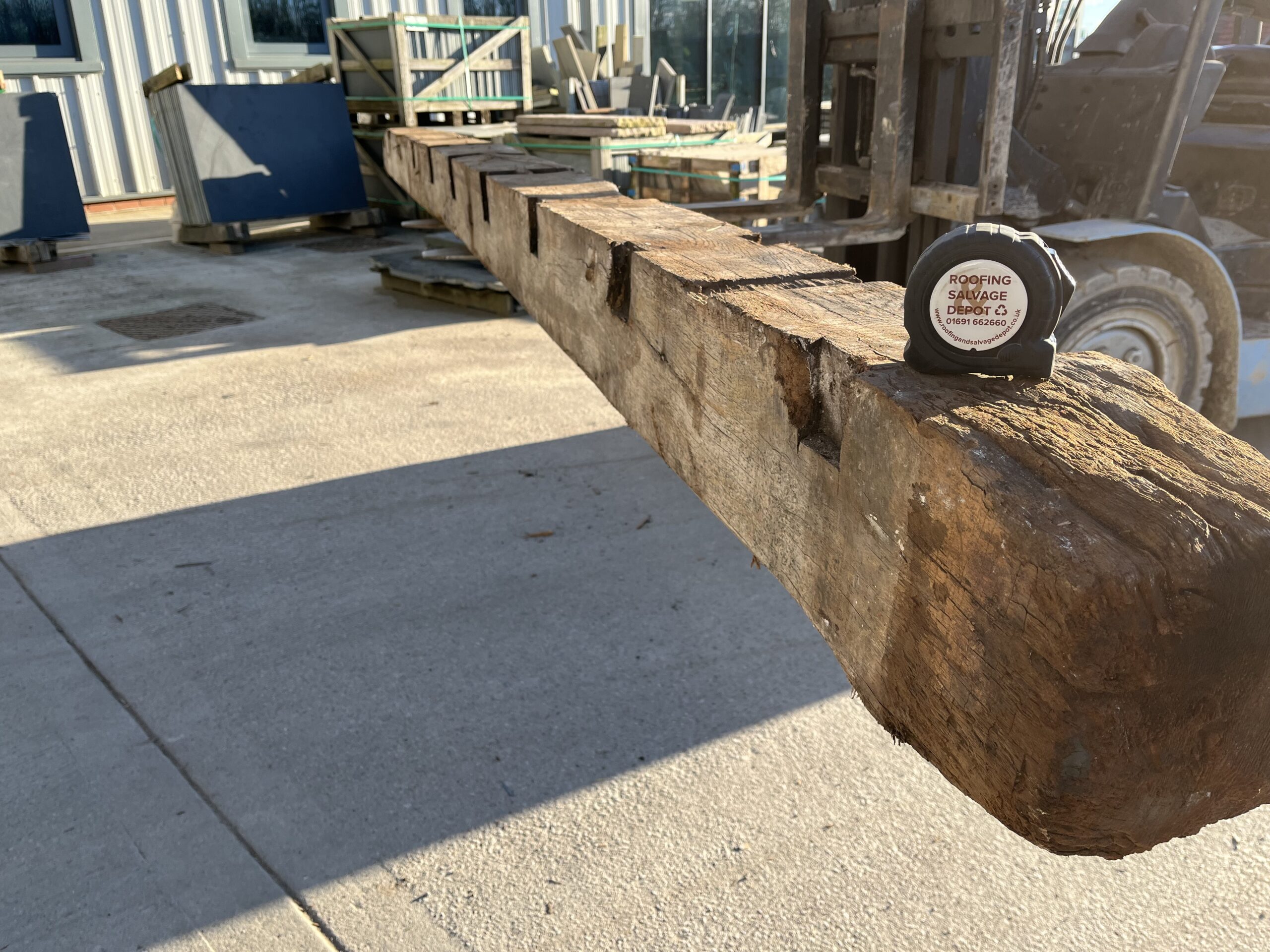 Fantastic Reclaimed English Oak Beam Inglenook Post Bessemer 14` 11